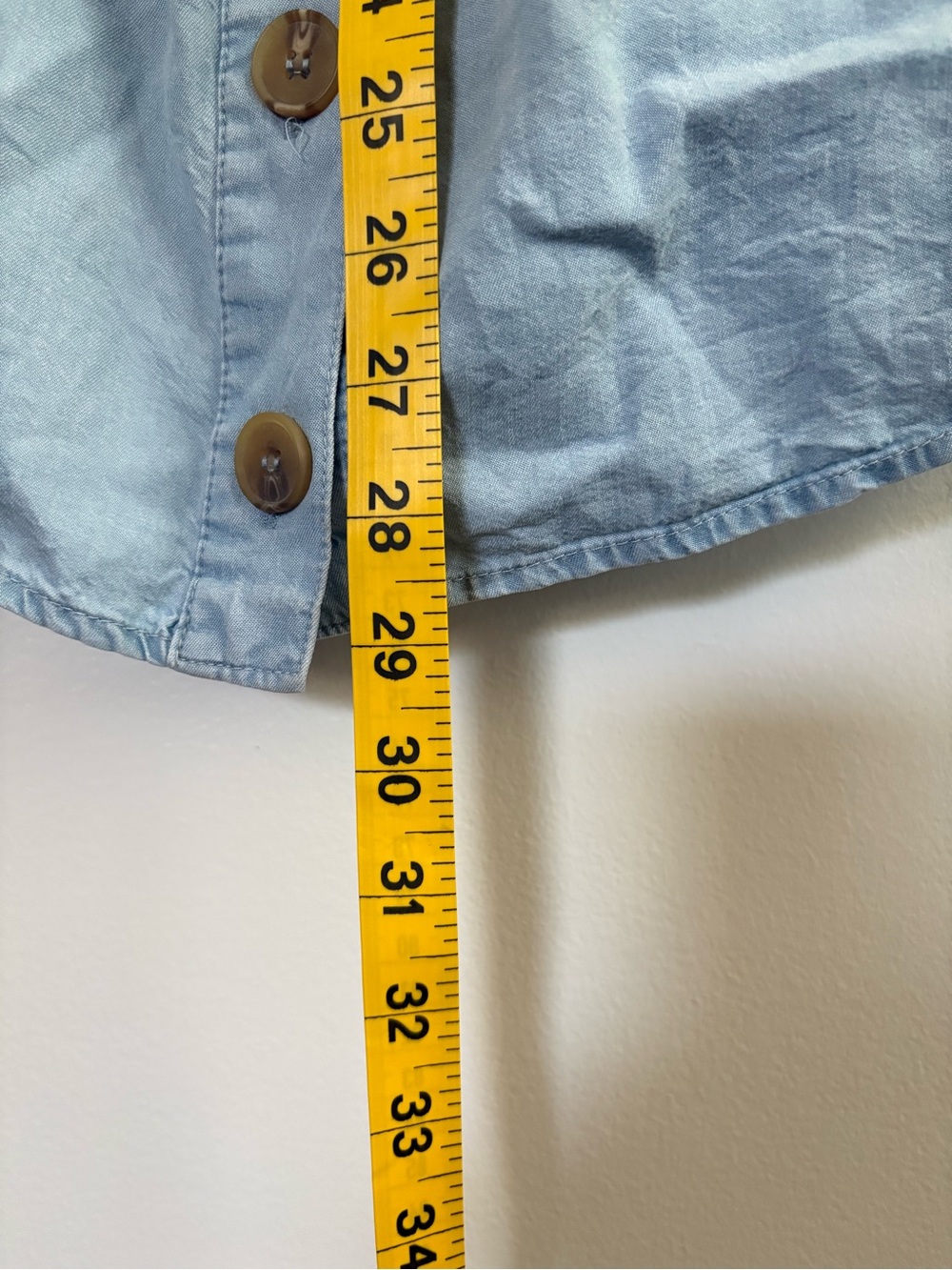 Love Tree Small Light Wash Denim Sundress Button-Down Front Wide Straps - Picture 10 of 10